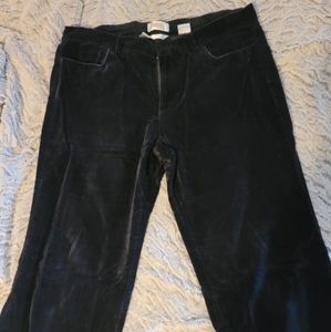 Talbots Black Stretch Velvet Pant 14
